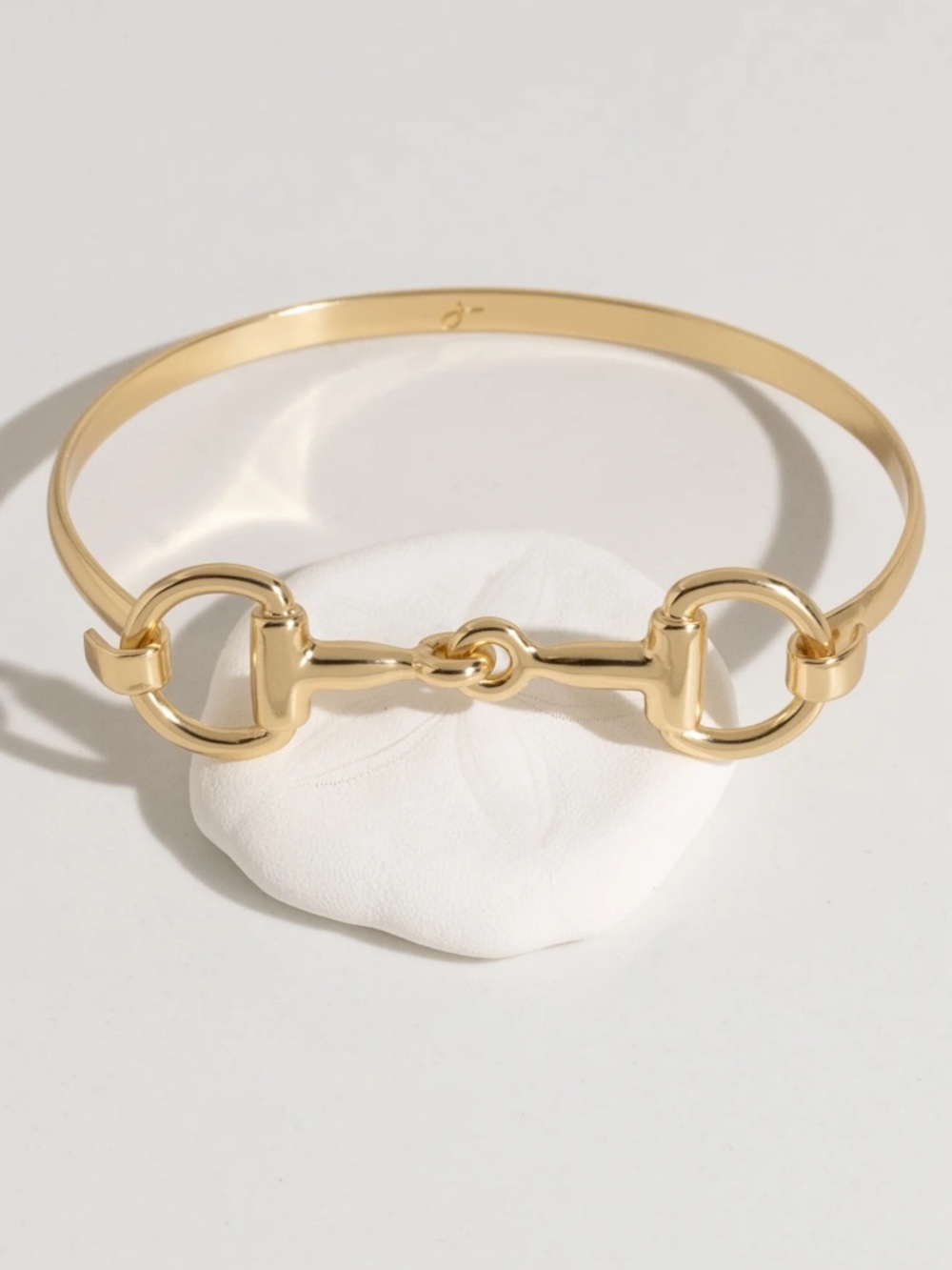 James Michelle HORSE BIT BRACELET in Gold NWT
